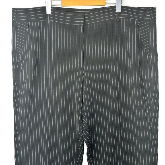 Michel Studio Collection Womens Pants Dress Pinstripes Business Black Sz 22 NWT - Picture 3 of 10